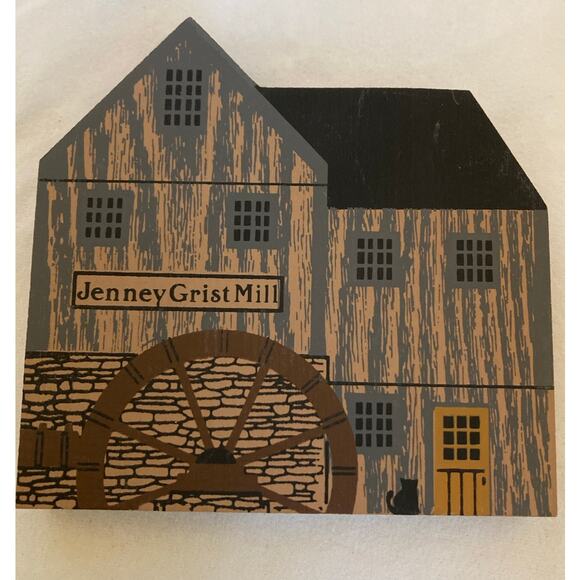 1988 The Cat’s Meow Tradesman Series Lot of 5 Wooden Buildings – Signed Faline - Picture 4 of 7